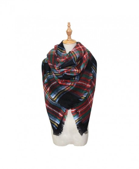 Women's Trendy Plaid Scarfs Warm Fall Soft Blanket Cozy Tartan Wrap Shawl - Style 08 - CA187AK3Q98