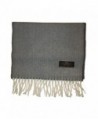 Handmade 100% Cashmere Scarf- Blanket Scarf- Shawl - Grey - CT187O6C6DY