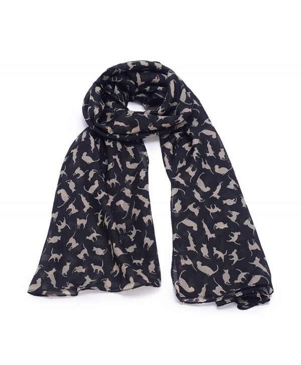 REINDEAR Premium Women Cat Kitten Scarf US Seller - Black - CJ128SA9R17