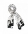 Music Note Scarf with Piano Key Edge (White) - C8182IWR79I