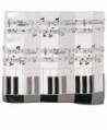 Music Note Scarf Piano White