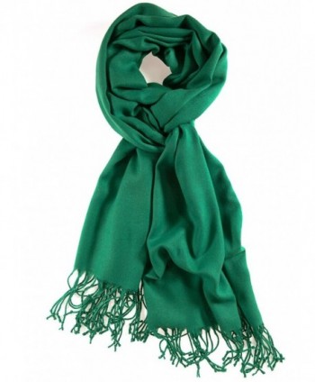 La Purse Light Weight Solid Color Pashmina Scarf- Silk Feel & - Kelly Green - CY11RW16PF1