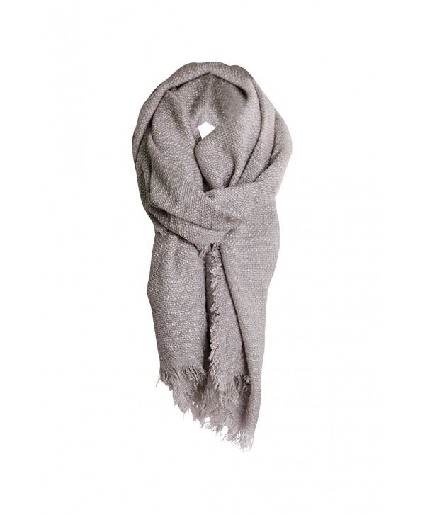 Heather Gray Solid Cozy Color Womens Fashion Warm Winter Blanket Scarf Scarves - CW1877EOZ9T