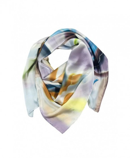 TexereSilk Women's 100% Silk Elegant Square Scarf - Stylish Luxury Gifts AS0026 - Multicolored - CT115EPXO65