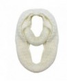 Mohair Winter Knit Infinity Scarf - Ivory - CA1103TMOGX