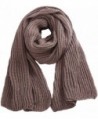 Soft Winter Scarves Warm Knit Scarves for Outdoor Knitted Womens Scarves - Dark Khaki - CS188M20LGT