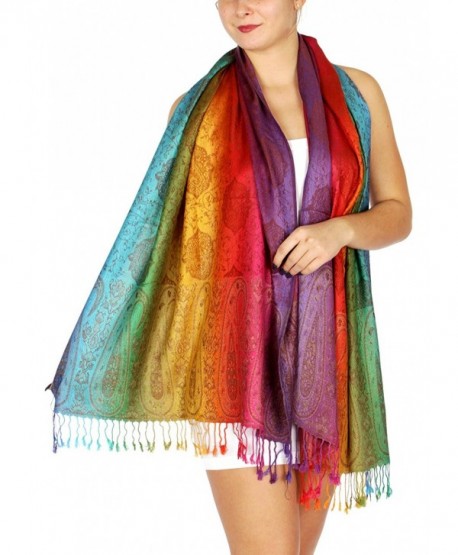 SERENITA Multi color Rainbow Pashmina - Multi Color 10 - C812NSSYQRR