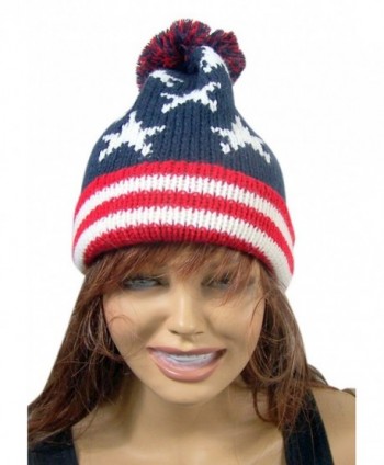 Patriotic American Flag Cuffed Beanie