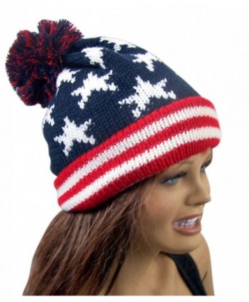 Patriotic American Flag Cuffed Beanie in Men's Skullies & Beanies