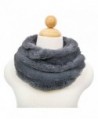 Premium Soft Small Faux Fur Solid Color Warm Infinity Circle Scarf - Diff Colors - Grey - C5124AKCTFF