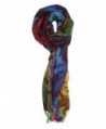 Ted and Jack - Luxe Jewel Tones Peacock Feathers Pashmina - Multicolor - CS17WU8GI23