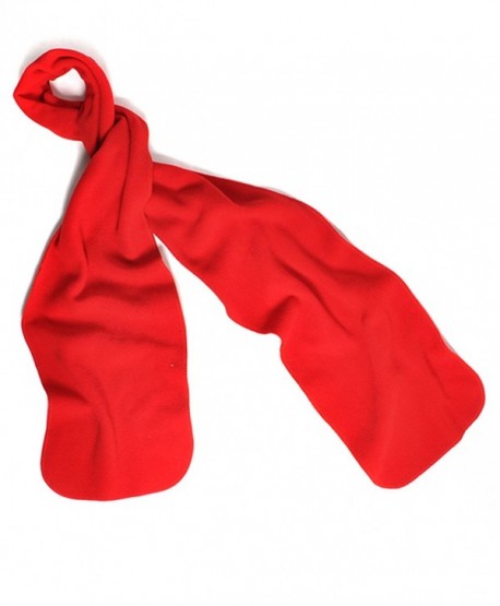 Nollia Solid Color Fleece Unisex Winter Scarf (Red - CW11QIQTYOP