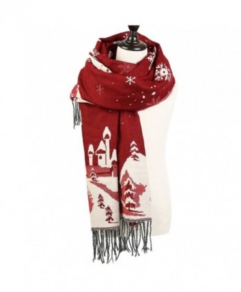 Christmas Reversible Oversized Thickened Pashmina in Wraps & Pashminas