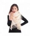 YCHY Large Extra Soft Cashmere Blend Women Pashmina Shawl Wrap Stole Scarf - Champagne - C2186GTDIAC