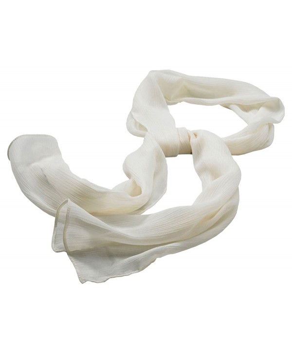 Edwards Garment Women's Crinkle Chiffon Fashion Scarf - Cream - C611MM4S69L