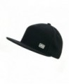 JHC Structured Flat Bill Woolen Snapback Cap For Men - Black - CR182XGESL6