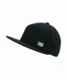 JHC Structured Flat Bill Woolen Snapback Cap For Men - Black - CR182XGESL6