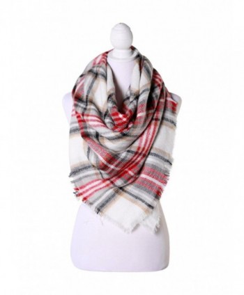 Red/White/Black Women Fashion Warm Winter Blanket Scarf FunkyMonkey Fashion - CI1874U9XIU