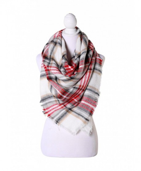 Red/White/Black Women Fashion Warm Winter Blanket Scarf FunkyMonkey Fashion - CI1874U9XIU