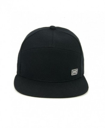 JHC Structured Woolen Snapback Black in Men's Baseball Caps