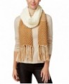 Rampage Women's Colorblock Fringe Scarf - Camel/ Ivory - CC12N6CK5DP