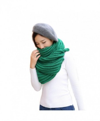 Solid Color Knitted Ladies Scarf Shawl Thick Long Section - Green - CK1860SHZD0