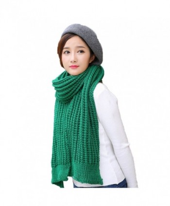 Solid Color Knitted Ladies Section in Cold Weather Scarves & Wraps