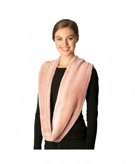 Fashion 21 Women's Thick & Soft Faux Fur Infinity Fashion Scarf Shawl Wrap - Indi Pink - CI18680E2X9