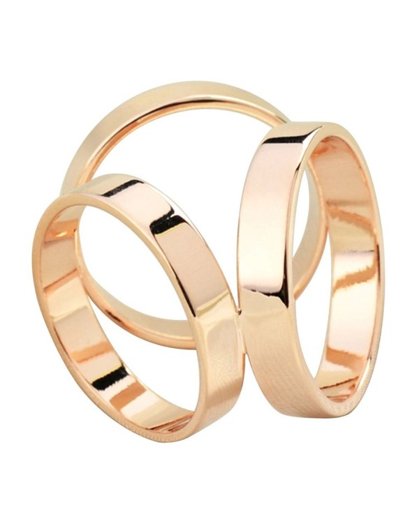 Maikun Scarf Ring Modern Simple Design Triple-ring Scarf Ring Gift for Valentine's Day - Triple Gold-Tone - CB11P0O6L33