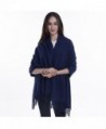 Niaiwei Extra Large Womens Long Cashmere Wool Winter Shawl Wrap- Solid Color 78 27 inch - Navy Blue - CF186YRS3ZS