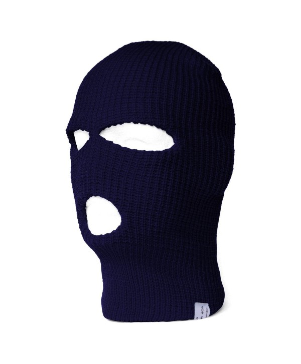 Windproof Ski Face Mask Winter Hats Warm Knitted Balaclava Beanie Hat With Visor Black1