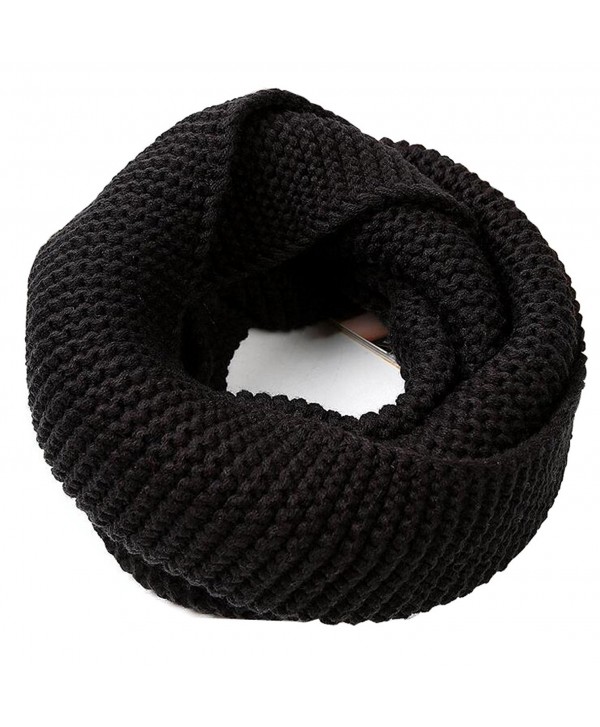 1PCS Winter Warm Knitted Thicken Neckerchief -Neck Warmer Scarf Soft Shawl - Black - CZ186LLLTU5