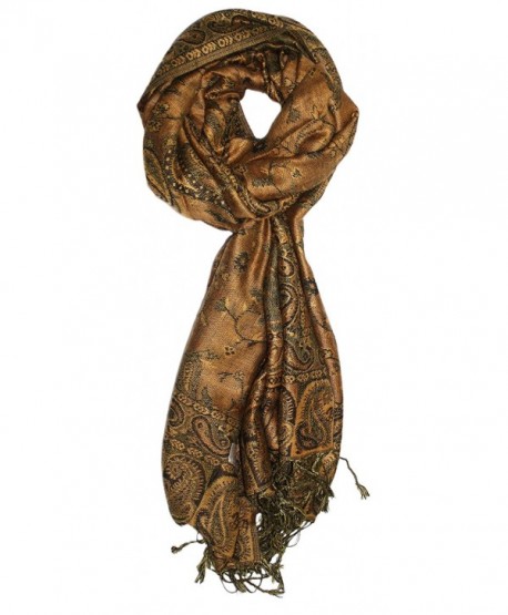 Ted and Jack - Luxe Classic Paisley Reversible Pashmina - Gold - CC180NEAYUW