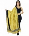 Dupatta Chunni Neck Wrap Scarves Stole Rayon Woman Scarf - Beige and Black - C2129MQCW5Z