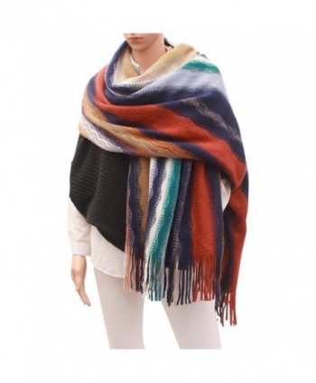 Women Cashmere Winter Blanket Scarf - 2 - C6186REGRE4