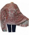 Maple Clothing India Wool Scarves Womens Shawls Paisley Gift (84 x 30 inches) - Maroon 1 - CA186QMITK9