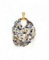 Women's Butterfly Print Light Weight Soft Large Infinity Scarf - Gold - C011VEHLU8V