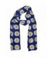 LUNIWEI Womens Daisy Flower Print Soft Scarves (Blue) - C3120NEKZOP