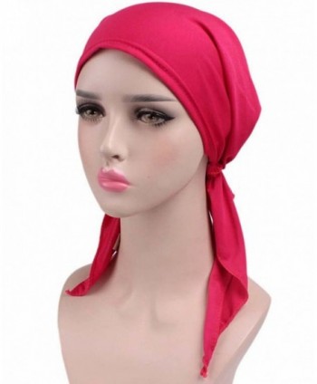 Womens Ruffle Beanie Turban Headwear in Fashion Scarves