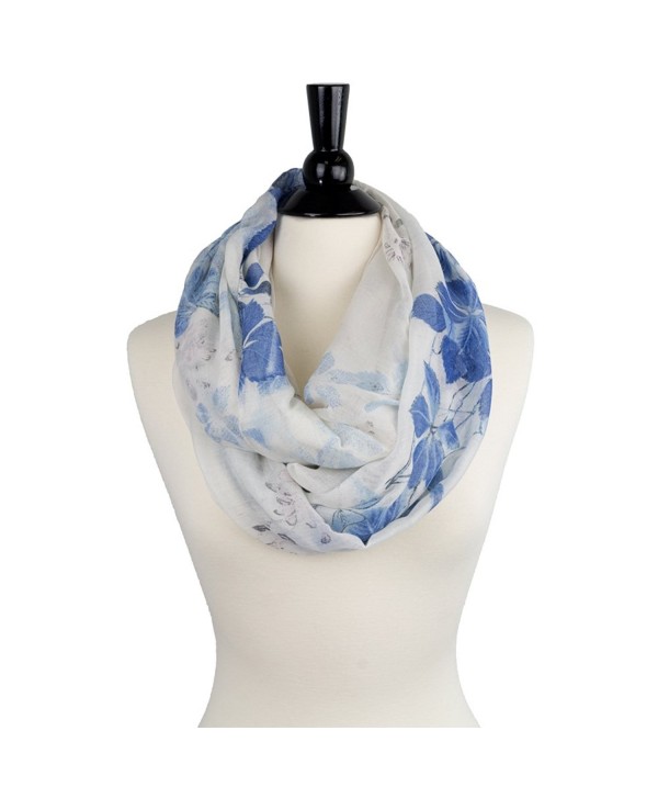 Pop Fashion Butterfly Infinity Scarves - White - C4187M9AR3N