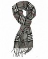 Classic Style Plaid Checked Cashmere Feel Winter Scarf with Hair Tie. - A4 - CT12MYE7ZS0