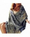 Nagoo 190cm x 70cm Womens Floral Pattern Long Soft Pashmina Wrap Stole Shawl Scarves - Dark Blue - C012N3ARZZ1