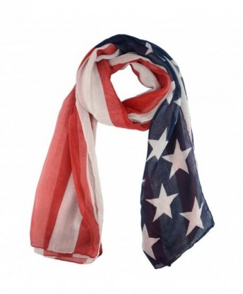 Lenikis Vintage American USA Flag Soft Light Weight Scarves - Usa Flag - CW126PPN4PN