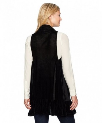 Collection Womens Velvet Ruffle black