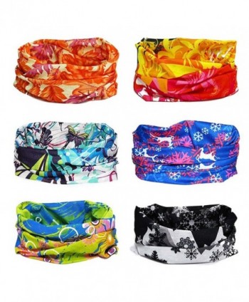 Bundle Monster 6pc Seamless Style Bandanna Headwear Scarf Wrap - Mixed Sets - Seasons - CY11OC06V5J