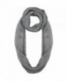Sequin Specked Knit Infinity Winter Scarf - Gray - C1110C3W70N