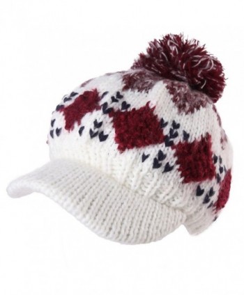 Womens Beanie Weather Newsboy Burgundy