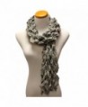 Grey Womens Scalloped Winter Scarf in Cold Weather Scarves & Wraps