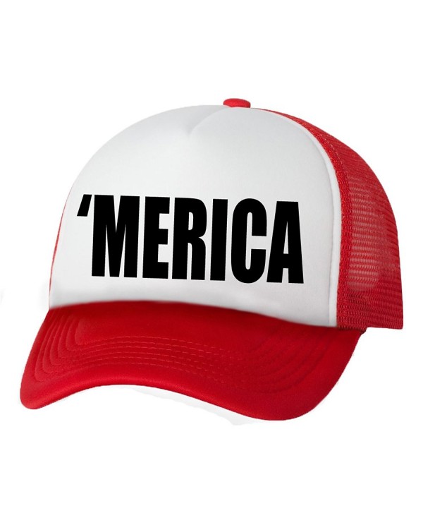 'Merica Truckers Mesh snapback hat - White/Red - C111N82T32Z