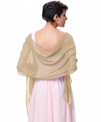 Kate Kasin Soft Chiffon Scarve Shawls Wraps and Pashmina for Evening Party KK229 - Champagne - CS185TGDRS3